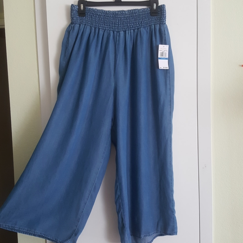 Michael Kors denim cropped pants / capri, wide leg